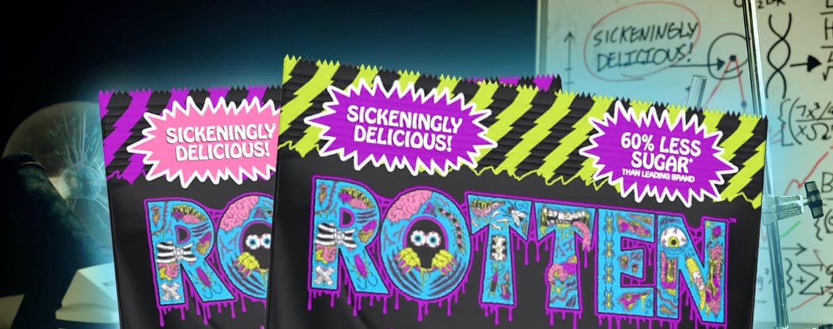 eat rotten sour gummy worms