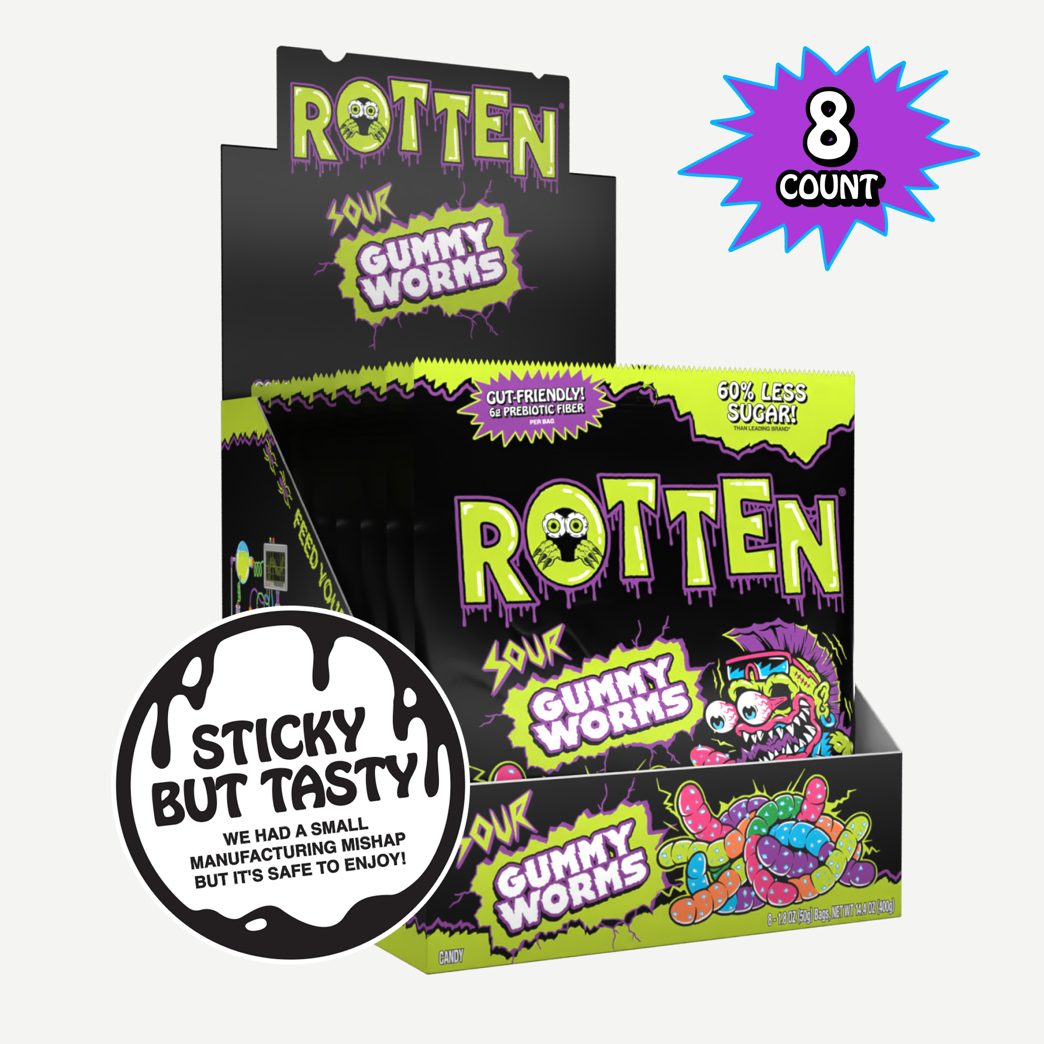 Mutated Sour Worms 8 Count
