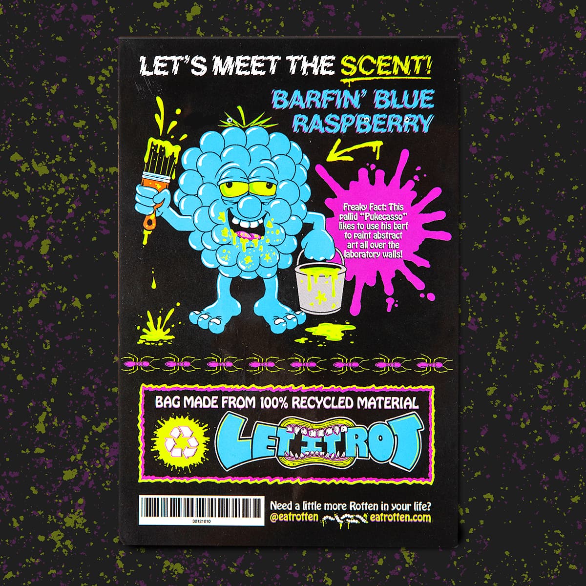 barfin' blue raspberry car air un-freshener