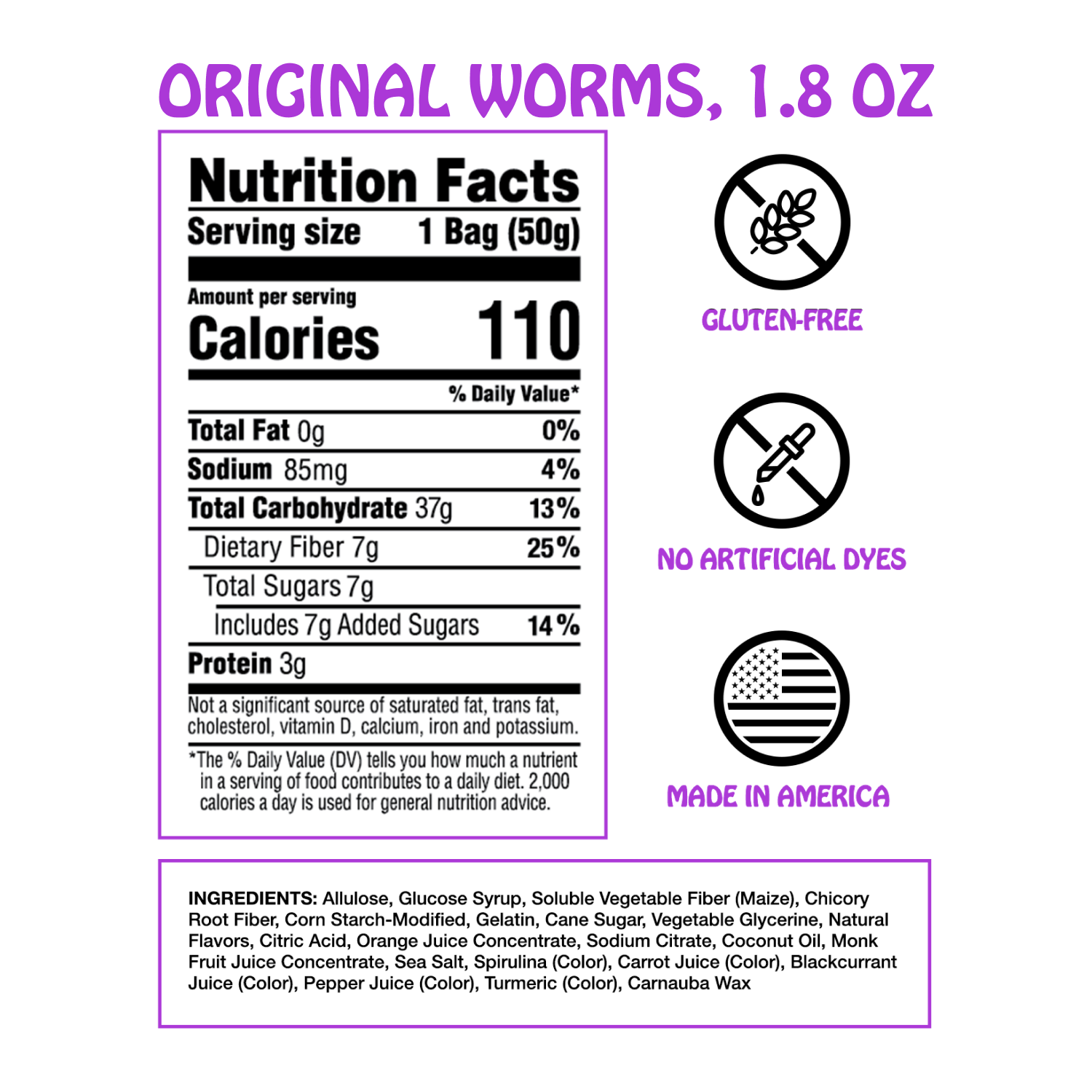 Gummy Worms, Single Serve