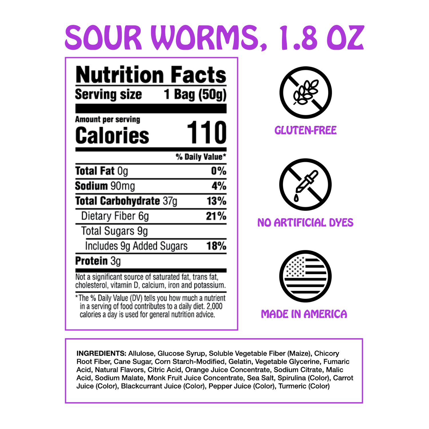 Gummy Worms, Single Serve